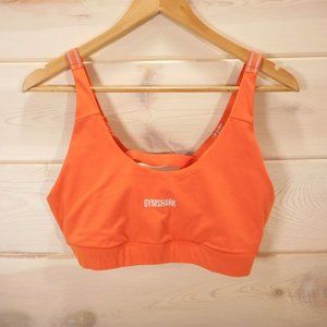 Gymshark Womens Sports Bra Orange Size L-XL Reflective Straps